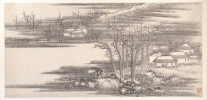 Landscapes of the Twelve Months, ca 1685 (album med tolv målningsblad; tusch på papper) av Xian Gong