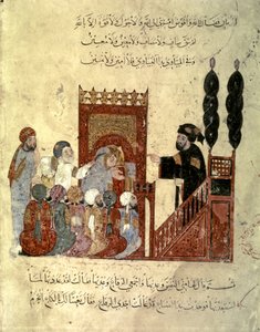 Szene in einer Moschee von Yahya ibn Mahmud Al-Wasiti