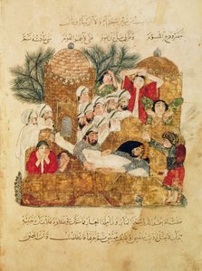 Ms Arab 5847 f.29, Begravning av ett pestoffer, från 