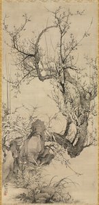 Plommon, bambu och orkidé, 1834.