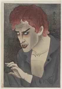 Skådespelaren Morita Kanya XIII (1907-75) som Jean Valjean, 1921 (trätryck i färg)