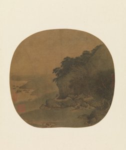 Eremitage vid en tallbevuxen Bluff, andra hälften av 1100-talet. av Yan Ciyu