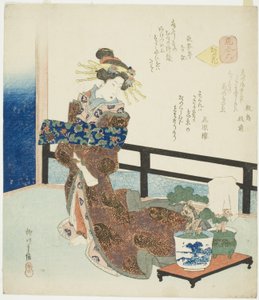 Nr 6: Flower of the Capital (Miyako no hana), från serien "A Comparison of Flowers (Hana awase)"