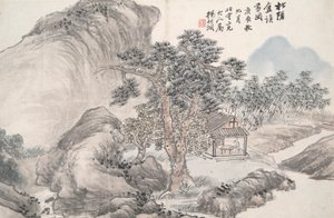 Läser i den avskilda Pine Studio (Song yin an) av Yang Borun