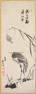 Egret och vass av Yang Ki hun