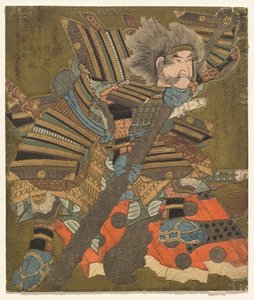 Asahina Storming the Gate (Asahina mon Yaburi), från serien Three Stormings (Hitatsu Samba) av Yashima Gakutei