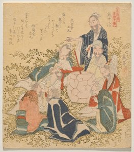 Eight Drunken Immortals (Inch? hassen), från serien Ten Famous Numbers (Meis? j?ban) av Yashima Gakutei
