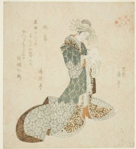 Liu Haichan (Gamma), från serien "The Life of the Taoist Immortals Parodied by Courtesans - A Series of Seven" av Yashima Gakutei