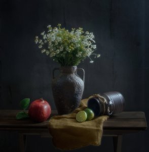 Rustikt blomsterstilleben