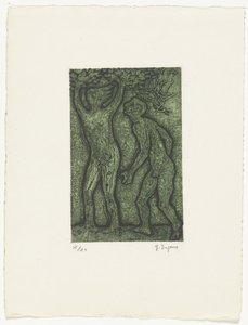 Man och kvinna i grönt av Yo Sugano (signed by artist)