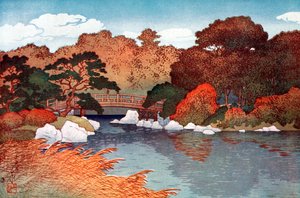 Höst i Hundra Flower Garden på Muko-Jima, c1900-1950.