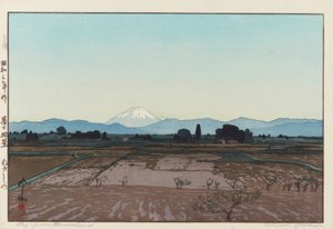 Fuji från Musashino av Yoshida Hiroshi