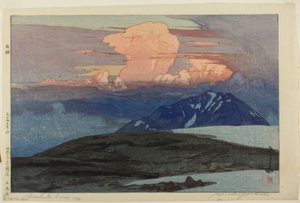 Goshikibergen (Goshikihara), från serien "Twelve Scenes of Japanese Alps (Nihon arupusu junidai no uchi)" av Yoshida Hiroshi