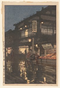 Kagurazaka Street efter ett nattregn av Yoshida Hiroshi
