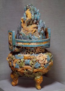 Kinesisk konst: brännarparfymer i terrakotta. Yuan-dynastin period. 1271-1368. av Yuan Dynasty Chinese School