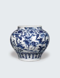 White and Blue Guan, mitten av 1300-talet (keramik) av Yuan Dynasty Chinese School