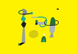 Abstrakt geometrisk komposition, 2017 (vektorillustration) av Yulia Drobova