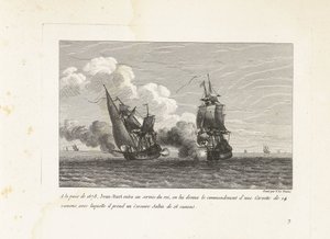 Jan Bart in dienst van de koning van Frankrijk, 1678 Vid freden 1678 trädde Jean-Bart i kungens tjänst, han fick kommandot över en 14-kanoners Corvette, med vilken han tog en 16-kanoners Corsair Saltin (titel på objekt) Samling av kammar
