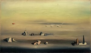 Utan titel (landskap) av Yves Tanguy