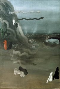 Utan titel (Surrealistisk komposit.) av Yves Tanguy