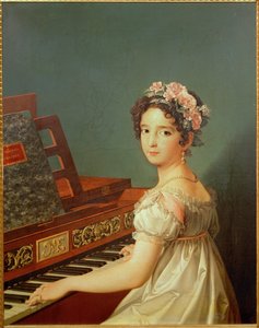 Konstnärens dotter vid clavichord ... (målning på duk)