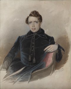 Porträtt av Andrey Nikolaevich Muravyov 1806-1874, 1841 av Zakharov