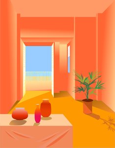 Interiors 1, 2020 (digital) av Sabina Nedelcheva Williams