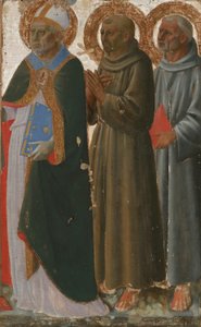 De heliga Zenobius, Franciskus och Antonius av Padua av Zanobi di Benedetto Strozzi