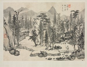 Landskapsalbum i olika stilar: Landskap efter Wu Zhen