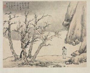 Landskapsalbum i olika stilar: Snowy Landscape, 1684. av Zha Shibiao
