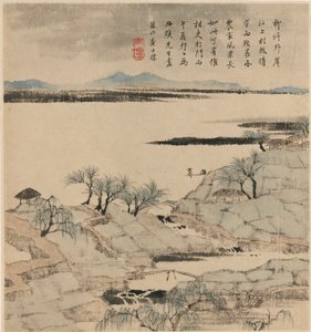 Flodlandskap, maj-augusti 1666 av Zha Shibiao