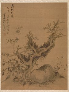 Frostade grenar och dvärgbambu, i stil med Su Shih, 1775.