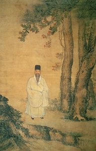 Porträtt av Huan Yu, av Zhang Hong