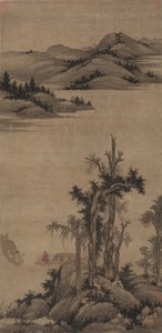 Fiskare-Eremiter i ström och berg av Zhao Yong