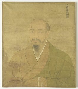 Porträtt av Zen-prästen-målaren Wu-Chun Fan. av Zhao Yongxian