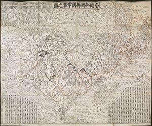 Den buddhistiska världskartan, 1710 av Zuda Rokashi Hotan