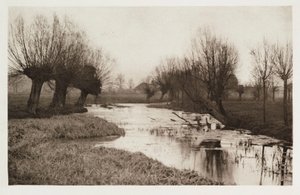 Vid Backwater on the Lea av Frederick (attr. to) Barnard
