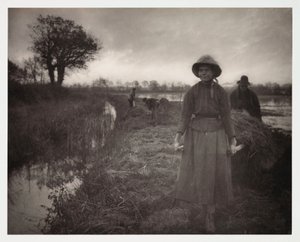 Åkerbruk, skörd "Poling The Marsh Hay" (transport du foin des marais) av John Pardon