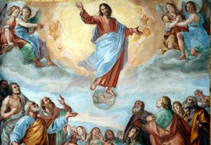 Kristi himmelsfärd. Basilikan Santissima Annunziata del Vastato. Genua. Italien. av . .