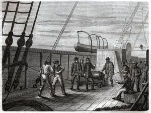 Kabeltelegraphique sous marin. Telegrafisk undervattenskabel. av Frederick (attr. to) Barnard