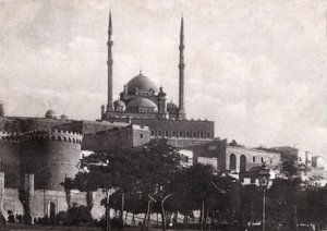 Kairo, citadellet i Saladin (Egypten). cirka 1920 (s/v foto) av . .