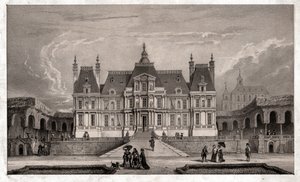 Castle of Maison Lafitte, cirka 1850 (gravyr) av . .