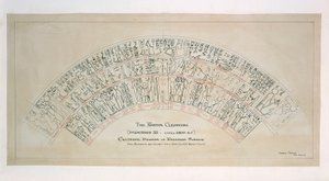 Karnak Clepsydra", egyptiskt himmelsdiagram, ca 1400 f.Kr.