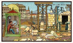 Byggarbetsplats, ca 1910 av . .
