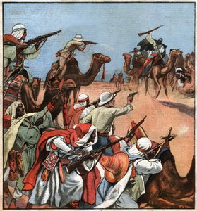 Kolonial konvoj i Maghreb. Fransk kolonialkonvoj i Maghreb. av Ferdinand Georg Waldmuller