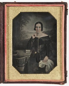 Daguerreotypi av en kvinna, ca 1845 av Frederick (attr. to) Barnard