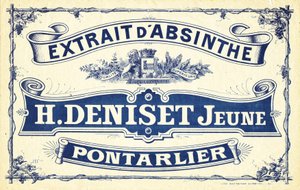 H märkesetikett av Frederick (attr. to) Barnard