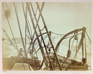Arctic Expedition (1875-1876) av kapten George Nares (1831-1915): Alert pressad på land i skiftroderbukten av Frederick (attr. to) Barnard