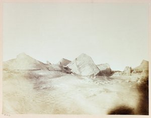 Arktisk expedition (1875-1876) av kapten George Nares (1831-1915): Floebergs, nära Floeberg Beach av Frederick (attr. to) Barnard