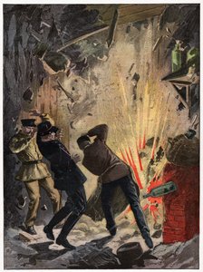 Explosion i ett laboratorium av . .